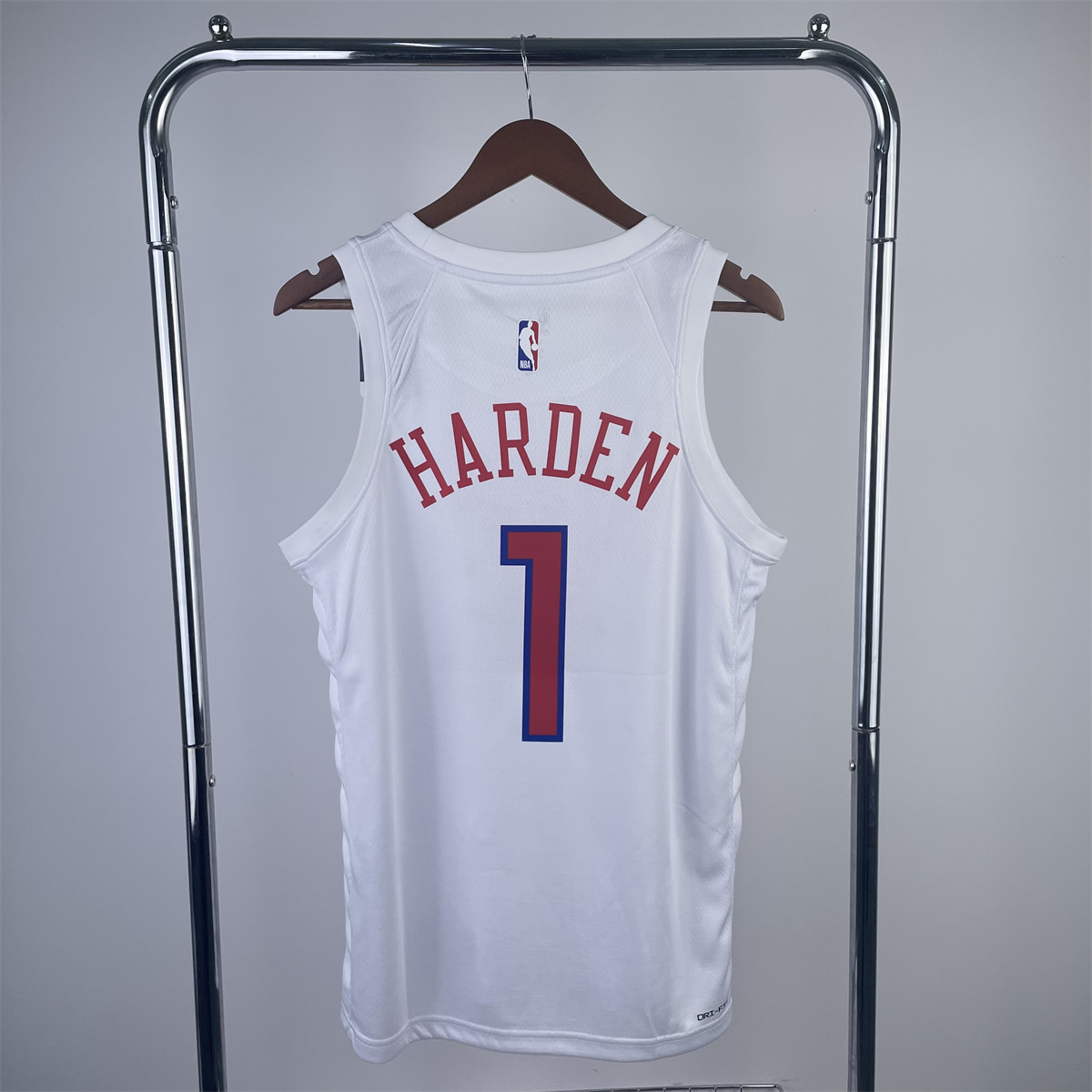NBA Philadelphia 76ers Round Neck White Jersey HARDEN#1 S-XXL