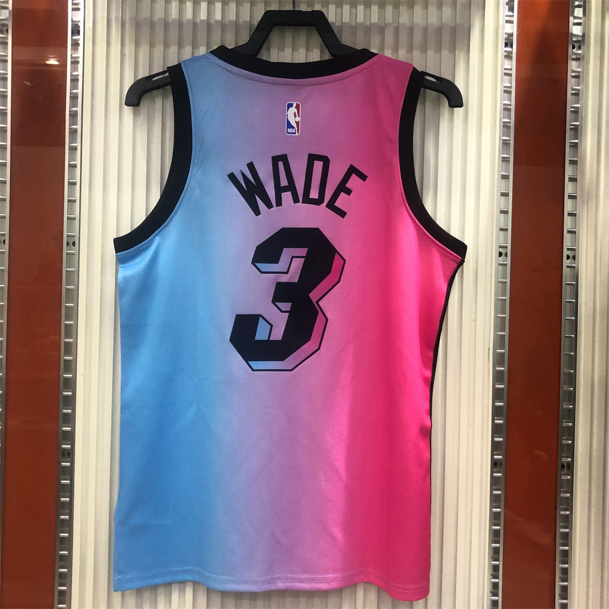 NBA Miami Hearts round neck Gradient Jersey WADE#3 S-XXL