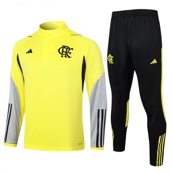 24/25 Flamengo Yellow Long-sleeved half-pull training kit Football team kit