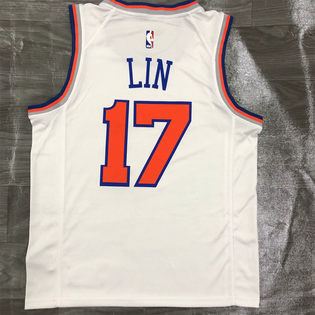 NBA New York Knicks Round Neck White jersey LIN#17 S-XXL