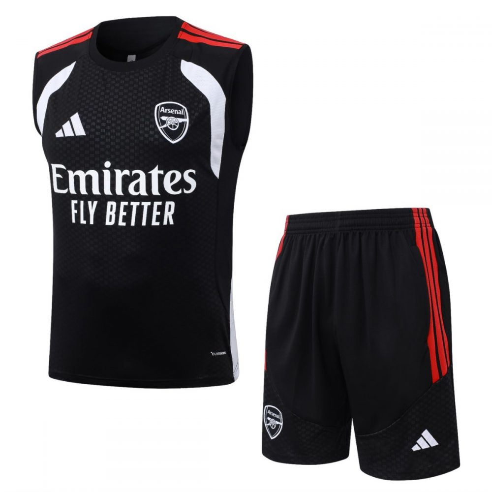 2026 Arsenal Black Training Set Shirt and Shorts
