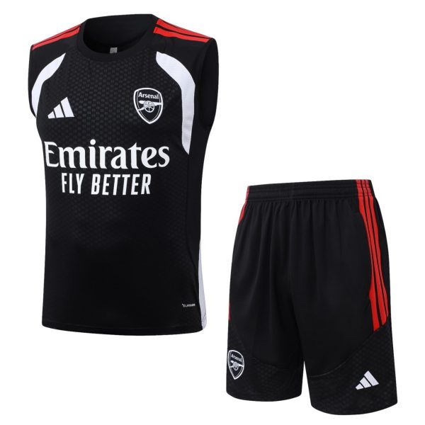 2026 Arsenal Black Training Set Shirt and Shorts