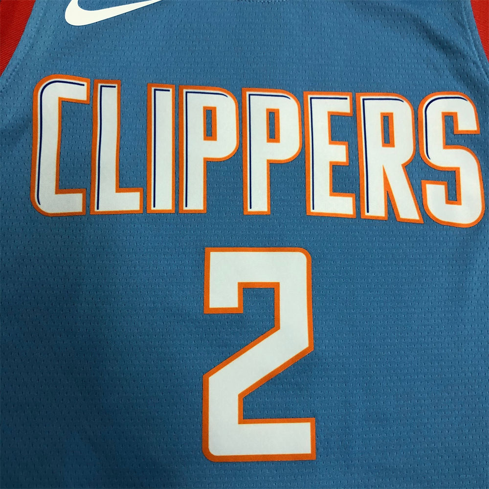 NBA Los Angeles Clippers Round Neck Blue Jersey LEONARD#2 S-XXL