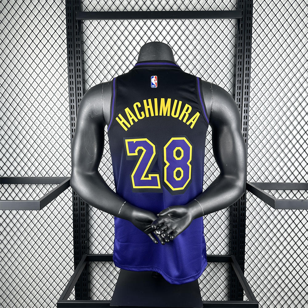 NBA Los Angeles Lakers 24/25 City Edition Purple Jersey HACHIMURA#28 S-XXL