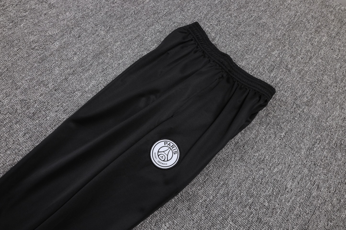 202526 Paris black Long-sleeved half-pull training kit Football team kit