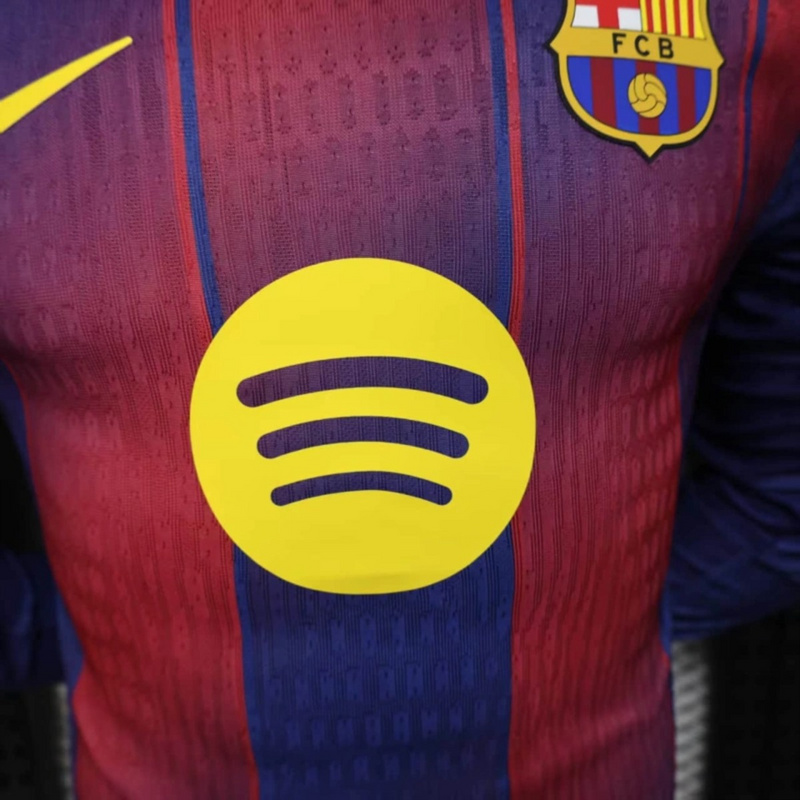 2025/26 Barcelona Home Long Sleeve Jersey Player Version