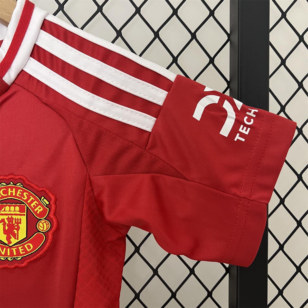 24/25 kids Manchester United Home jersey Kid Kits Size 16-28