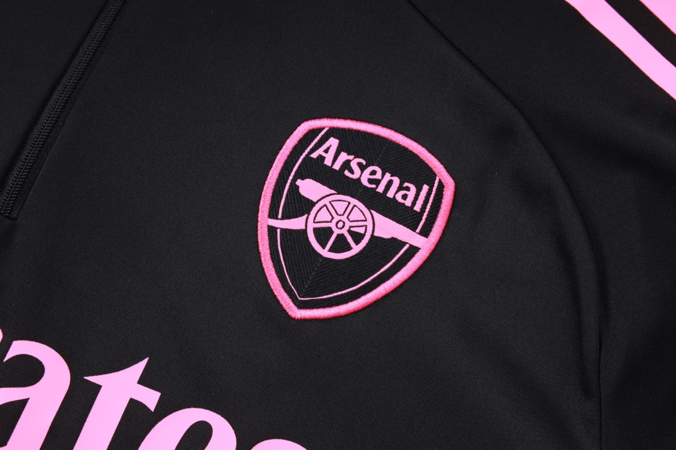202526 Arsenal Black Long-sleeved half-pull training kit Football team kit