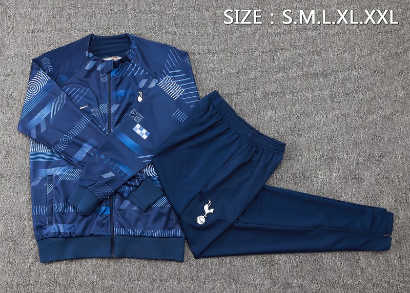 2024 Tottenham Hotspurs Royal Blue Jacket Training Suit Set Football Team Shirt Sports Fashion