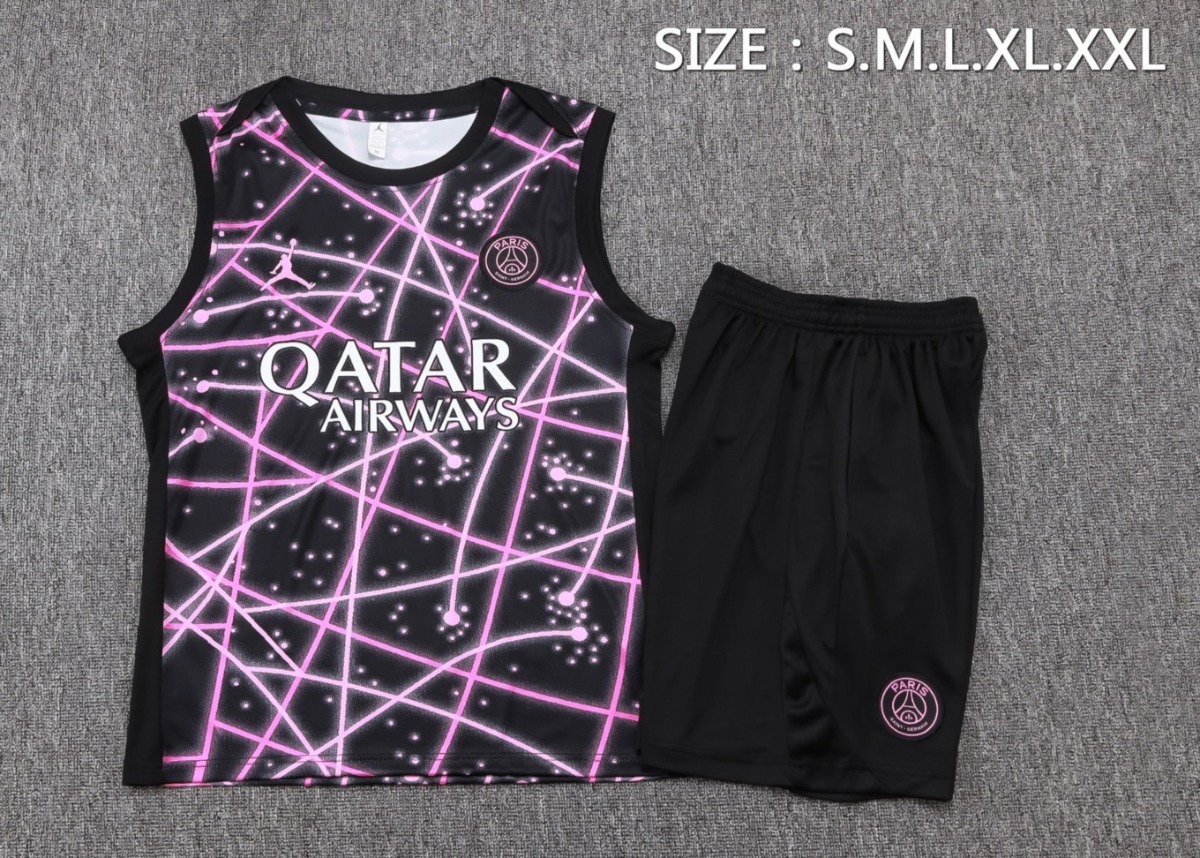 2026 PSG Black Training Set Shirt and Shorts