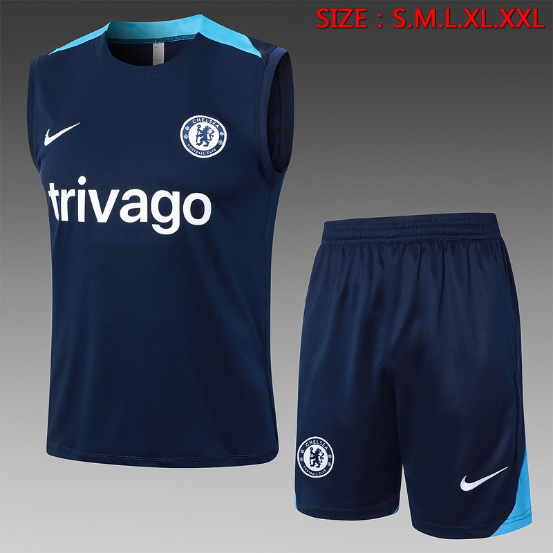 24/25 Chelsea Royal Blue Training Set Shirt and Shorts