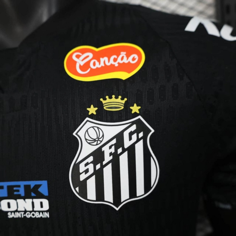 2024/25 Santos Special Edition Black Jersey With Sponsors jersey Player Version