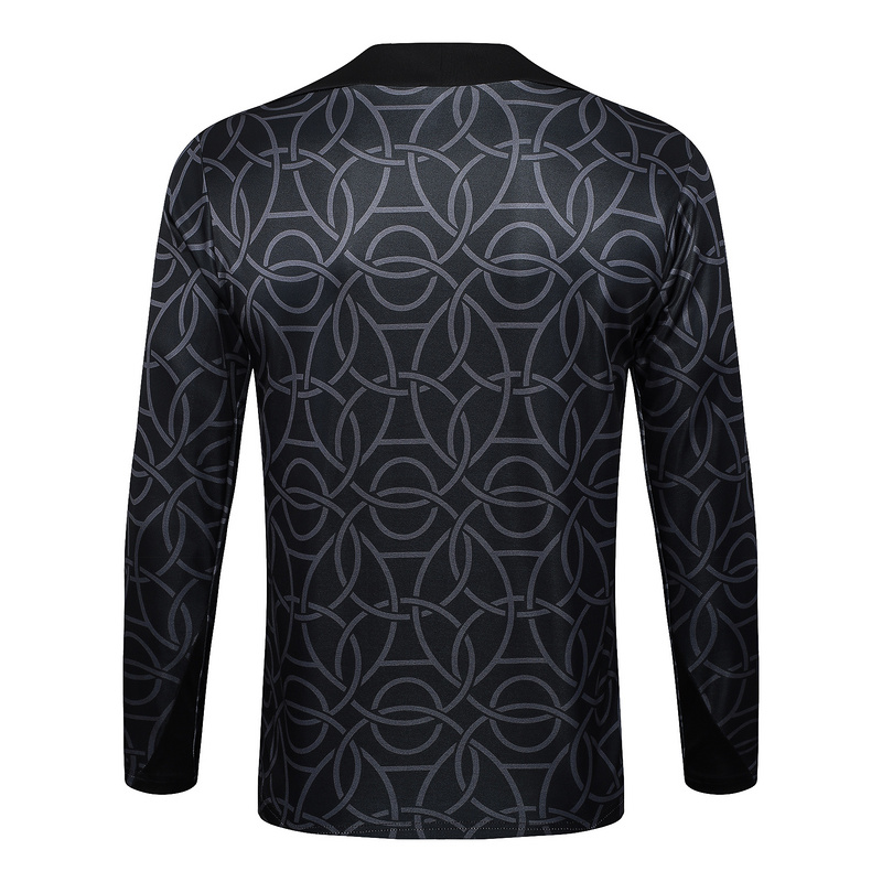 24/25 Paris Black Long-sleeved half-pull training kit Football team kit