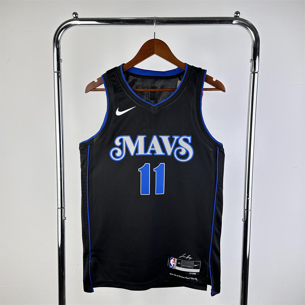 NBA Dallas Mavericks 2024 V-Neck Black Jersey IRVING#11 S-XXL