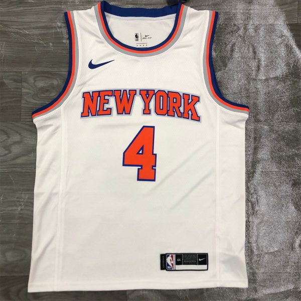 NBA New York Knicks Round Neck White jersey ROSE#4 S-XXL