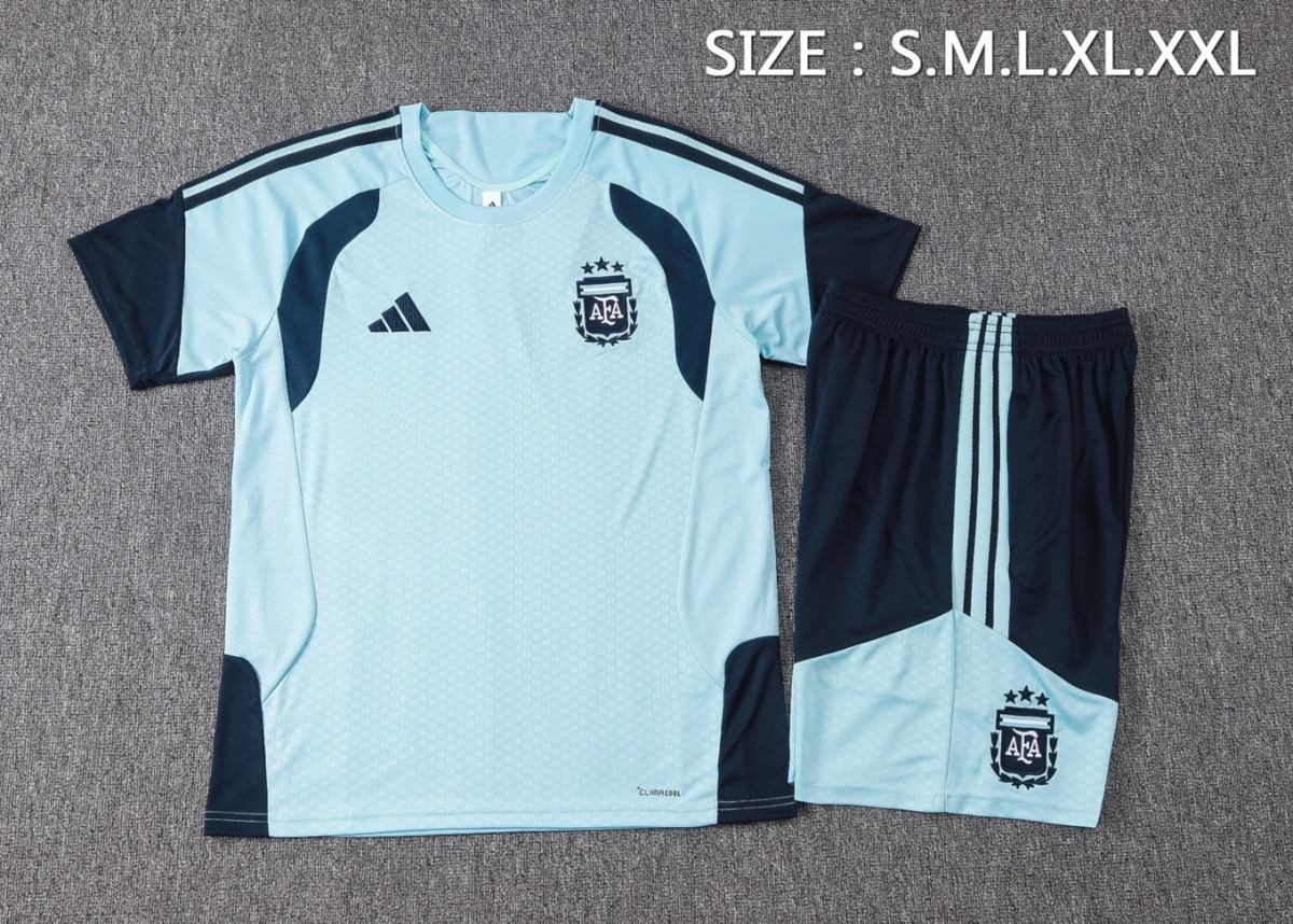 2026 Argentina Sky blue Training Set Shirt and Shorts