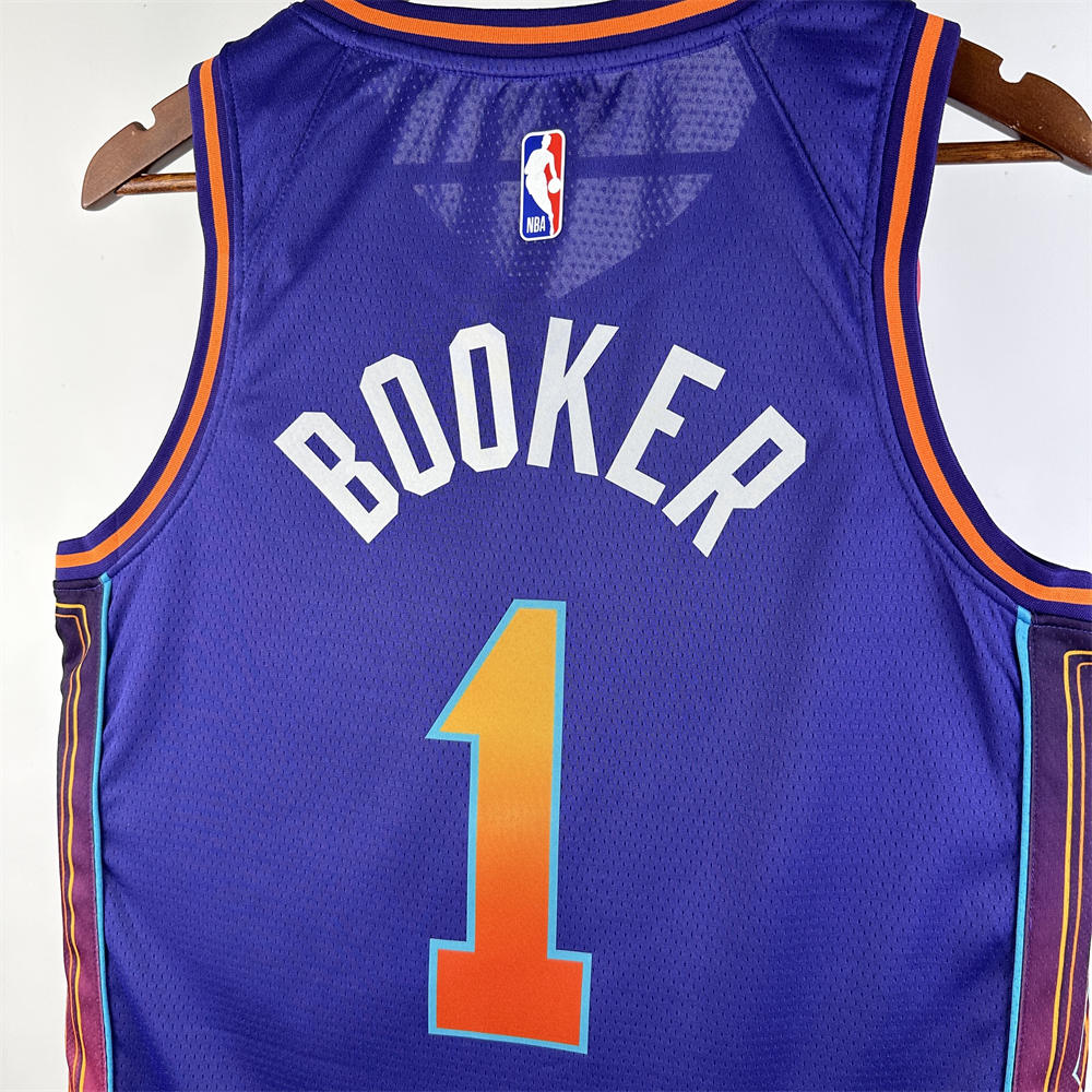 NBA Phoenix Suns 2024 City Edition BOOKER#1 Purple Jersey S-XXL