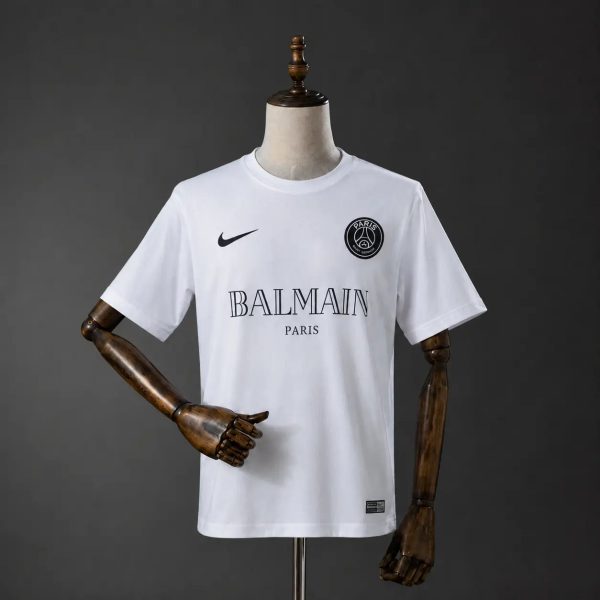 Retro 2020/21 PSG X BALMAIN White Jersey Fan Version