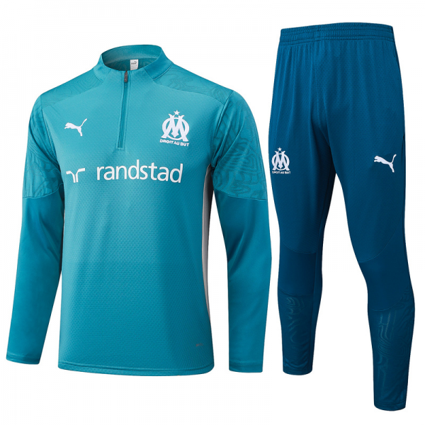24/25 Marseilles Take blue Long-sleeved half-pull training kit Football team kit