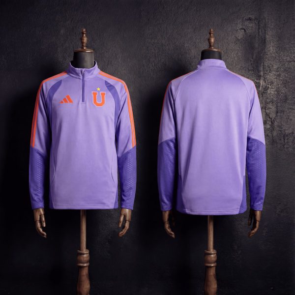 2026/27 University of Chile Half-Pull long Sleeve Purple Hoodie