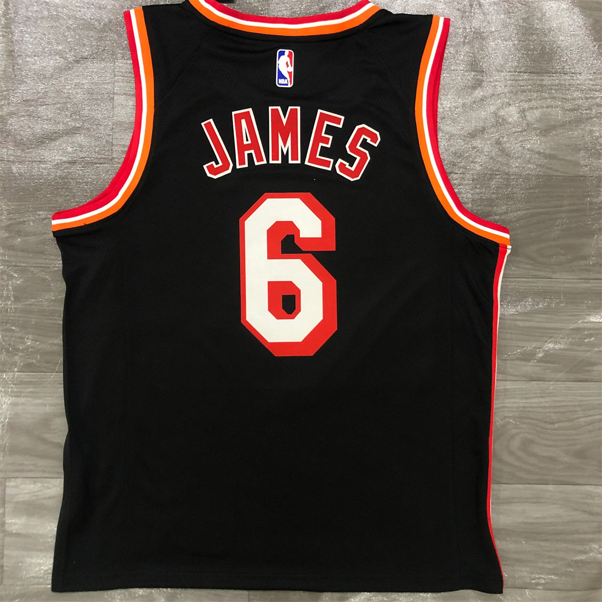 NBA Miami Hearts round neck Black Jersey JAMES#6 S-XXL