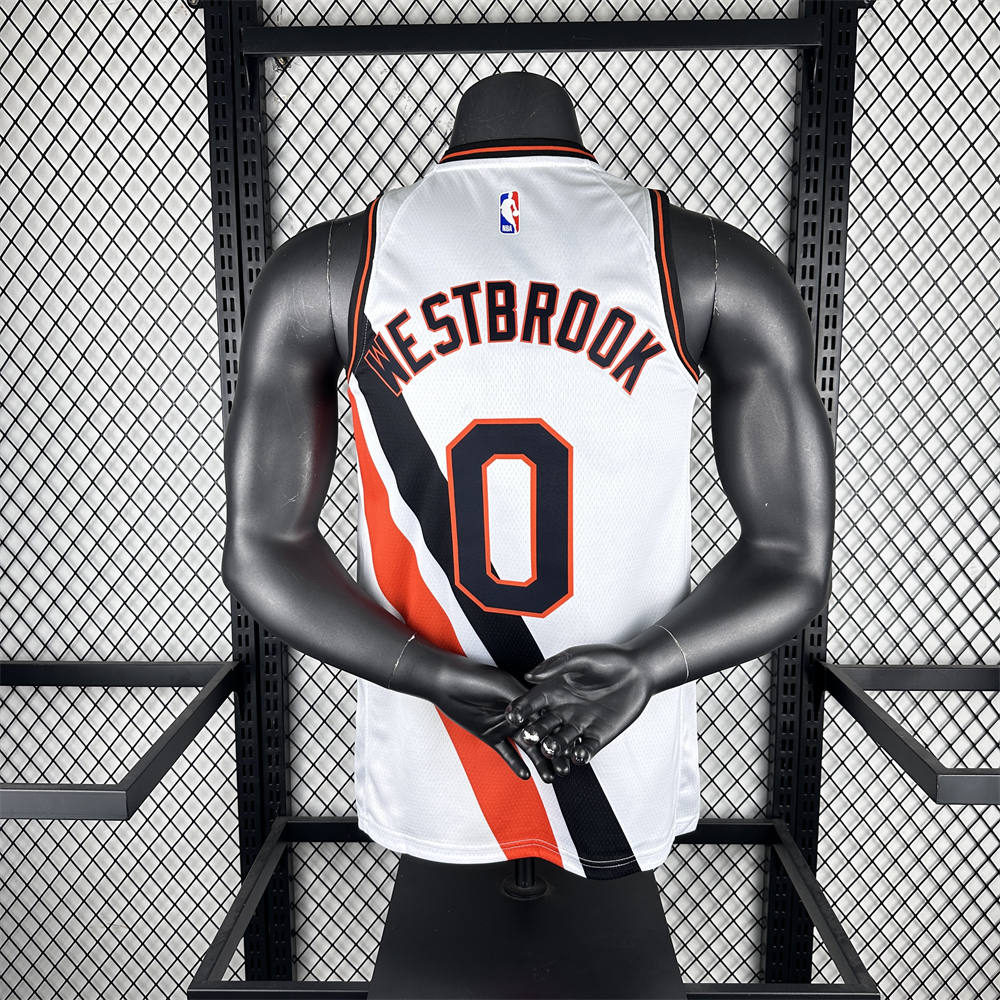 NBA Los Angeles Clippers 2020 Round Neck City Edition White Jersey WESTBROOK#0 S-XXL