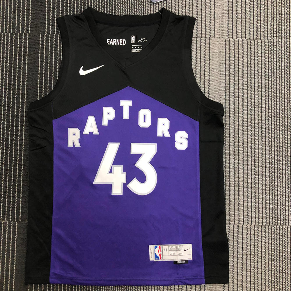 NBA Toronto Raptors V-Neck Purple jersey SIAKAM#43 S-XXL