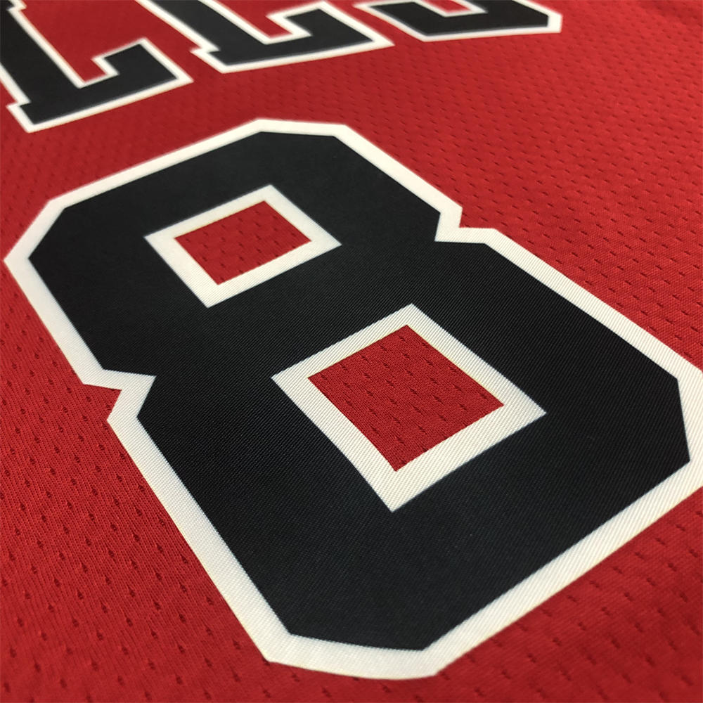 NBA Chicago Bulls Round Neck Red 75th anniversaryJersey LAVINE#8 S-XXL