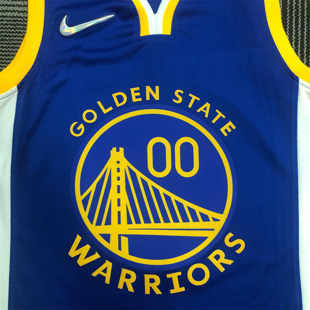 NBA Golden State Warriors V-Neck Blue Jersey KUMINGA#00 S-XXL