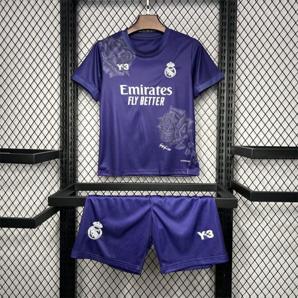 24/25 Real Madrid Y3 Rose Special Edition Purple jersey Kid Kits Size 16-28