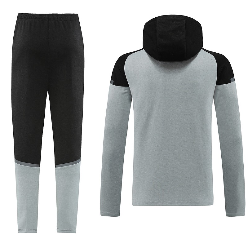 2024 Puma Grey Hoodie Jacket Kit Set Football Team Shirt Sports Fashion