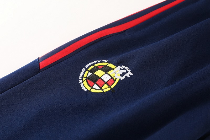 2024 Spain Royal Blue Jacket Training Suit Set Football Team Shirt Sports Fashion