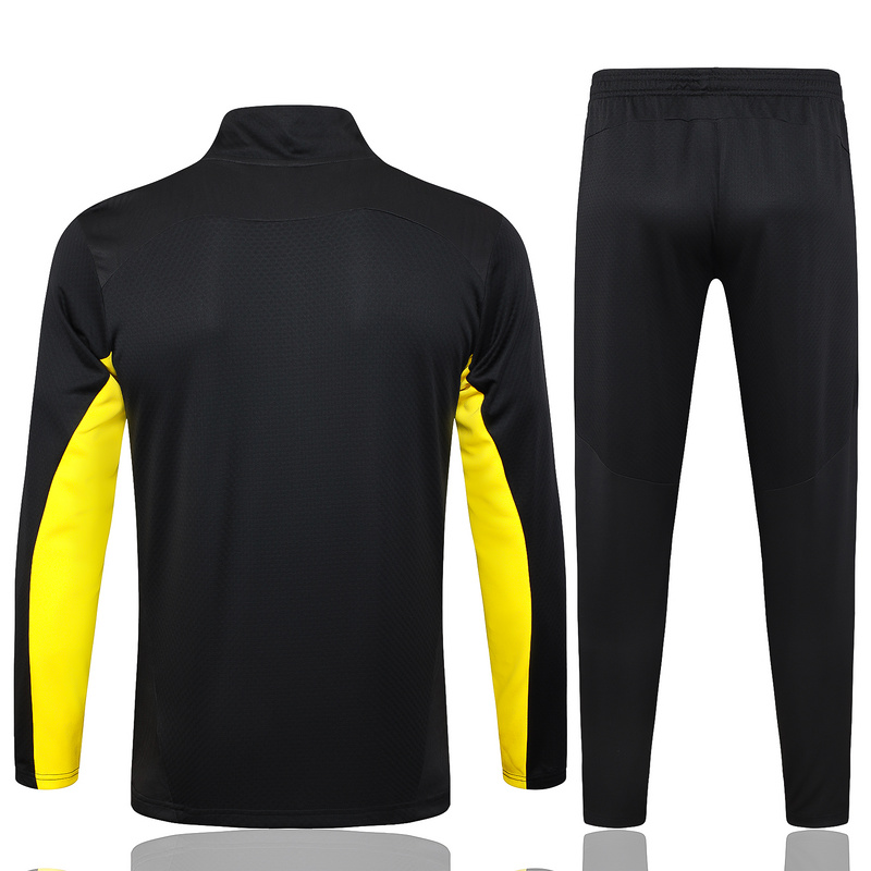 2024/25 Dortmund Black Jacket Training Suit Set Football Team Shirt Sports Fashion