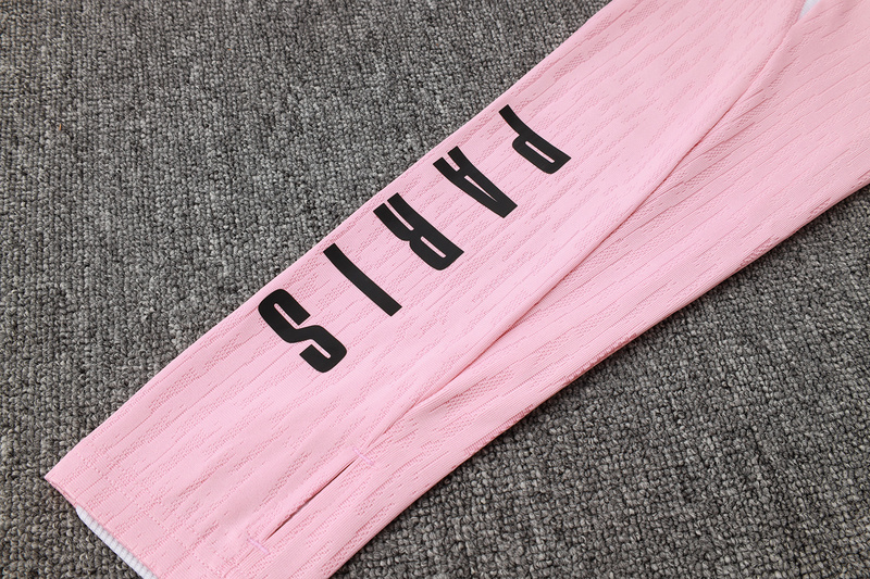 24/25 Paris Pink Long-sleeved half-pull training kit Football team kit