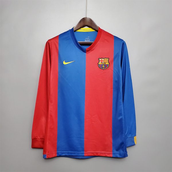 Retro Barcelona 06/07 long sleeve home jersey Fan Version