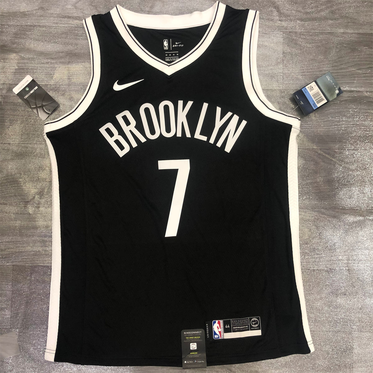 NBA Brooklyn Nets V neck Black Jersey Durant#7 S-XXL