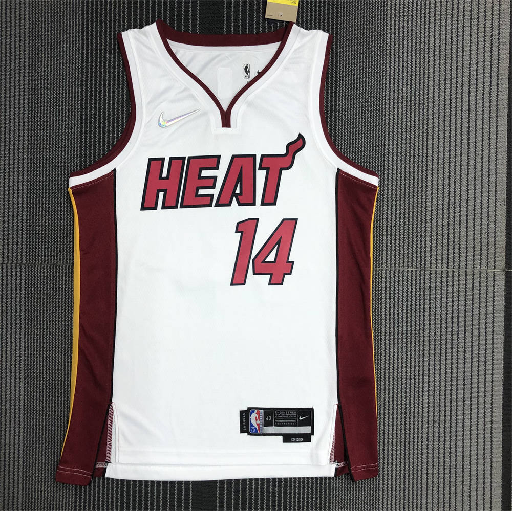 NBA Miami Hearts V-Neck White 75th Anniversary Jersey HERRO#14 S-XXL