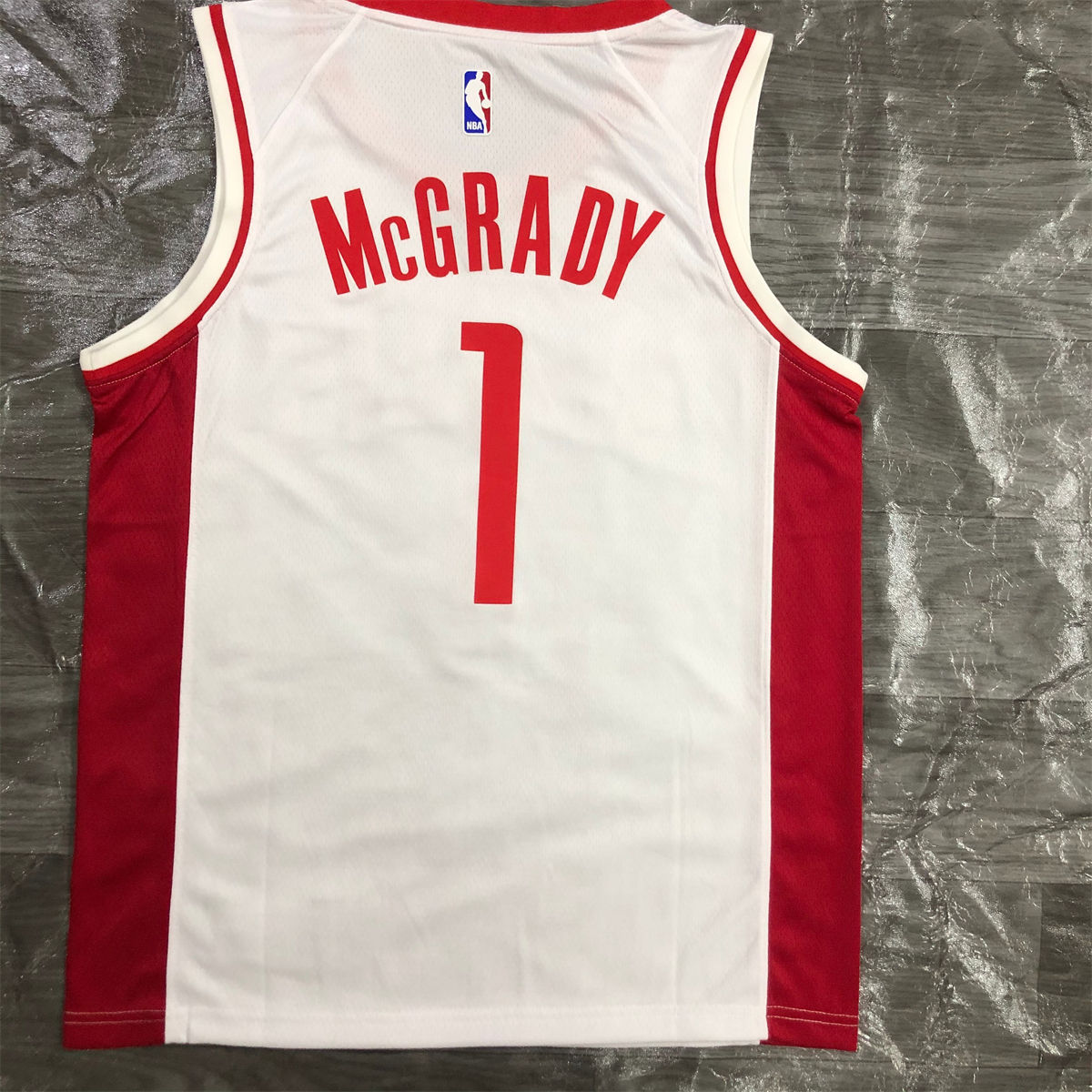 NBA Houston Rockets V-Neck White Jersey McGRADY#1 S-XXL