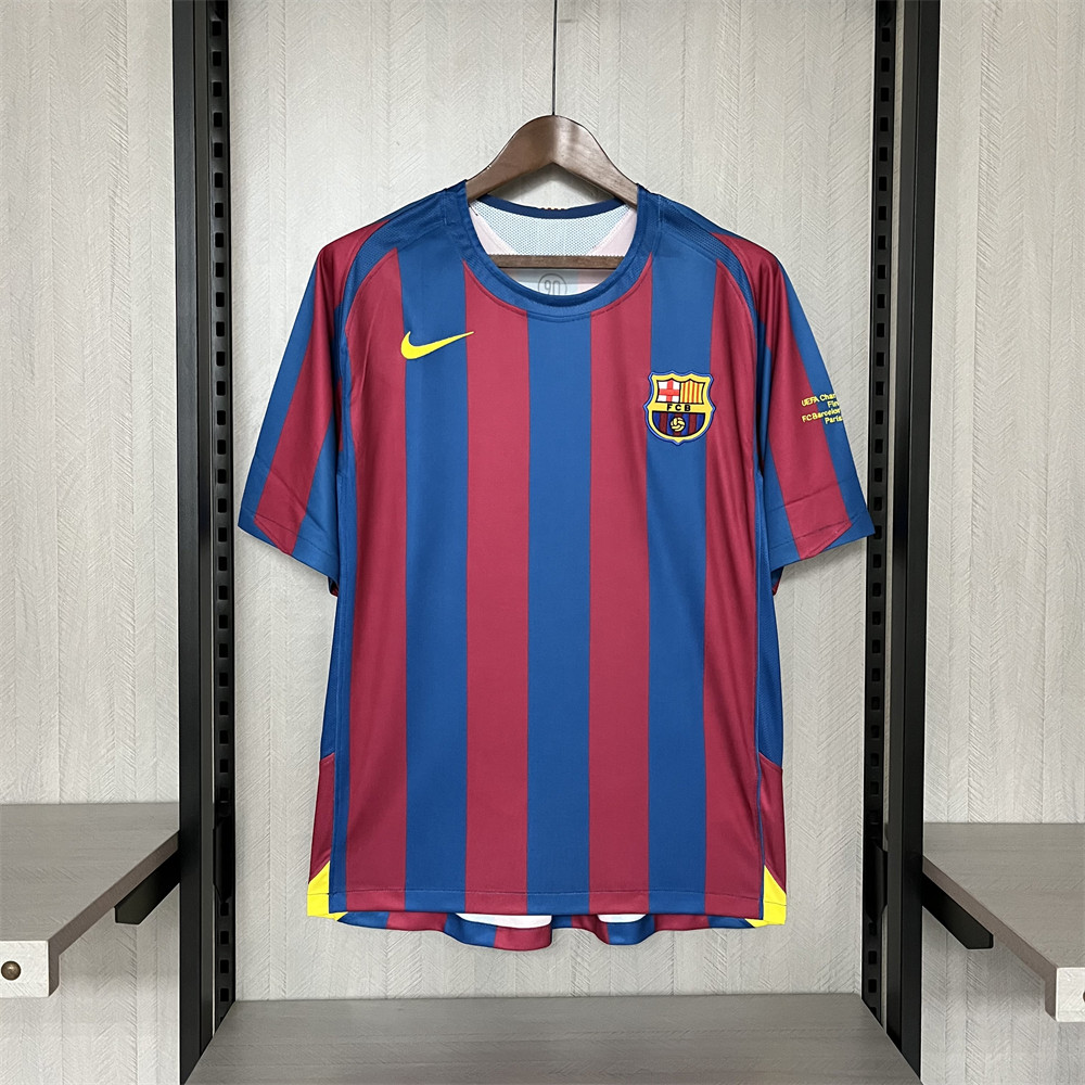 Retro Barcelona 2006 UEFA Champions League Home jersey Fan Version