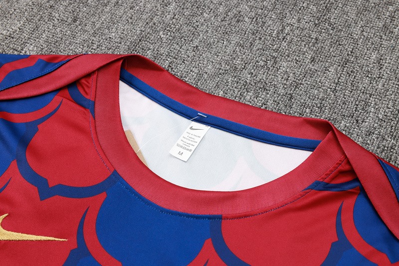 24/25 Barcelona Blue Red Training Set Shirt and Shorts