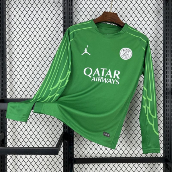 2025/26 PSG Green goalkeeper Long Sleeves jersey Fan Version