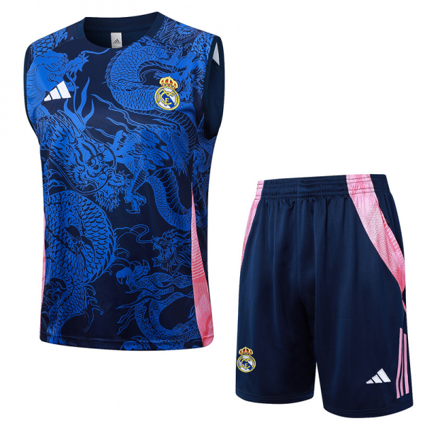 24/25 Real Madrid Royal blue Training Set Shirt and Shorts