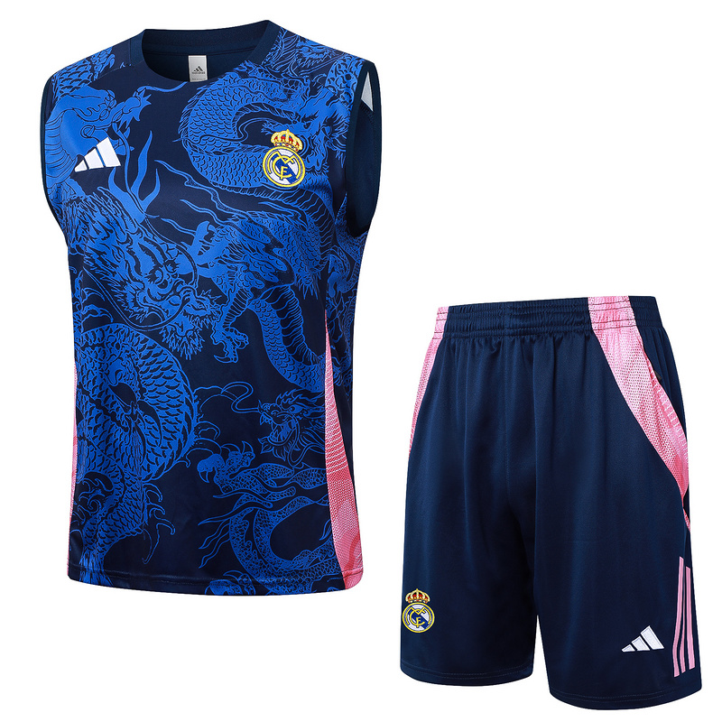 24/25 Real Madrid Royal blue Training Set Shirt and Shorts