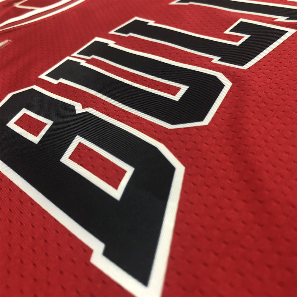 NBA Chicago Bulls Round Neck Red 75th anniversaryJersey BALL#2 S-XXL