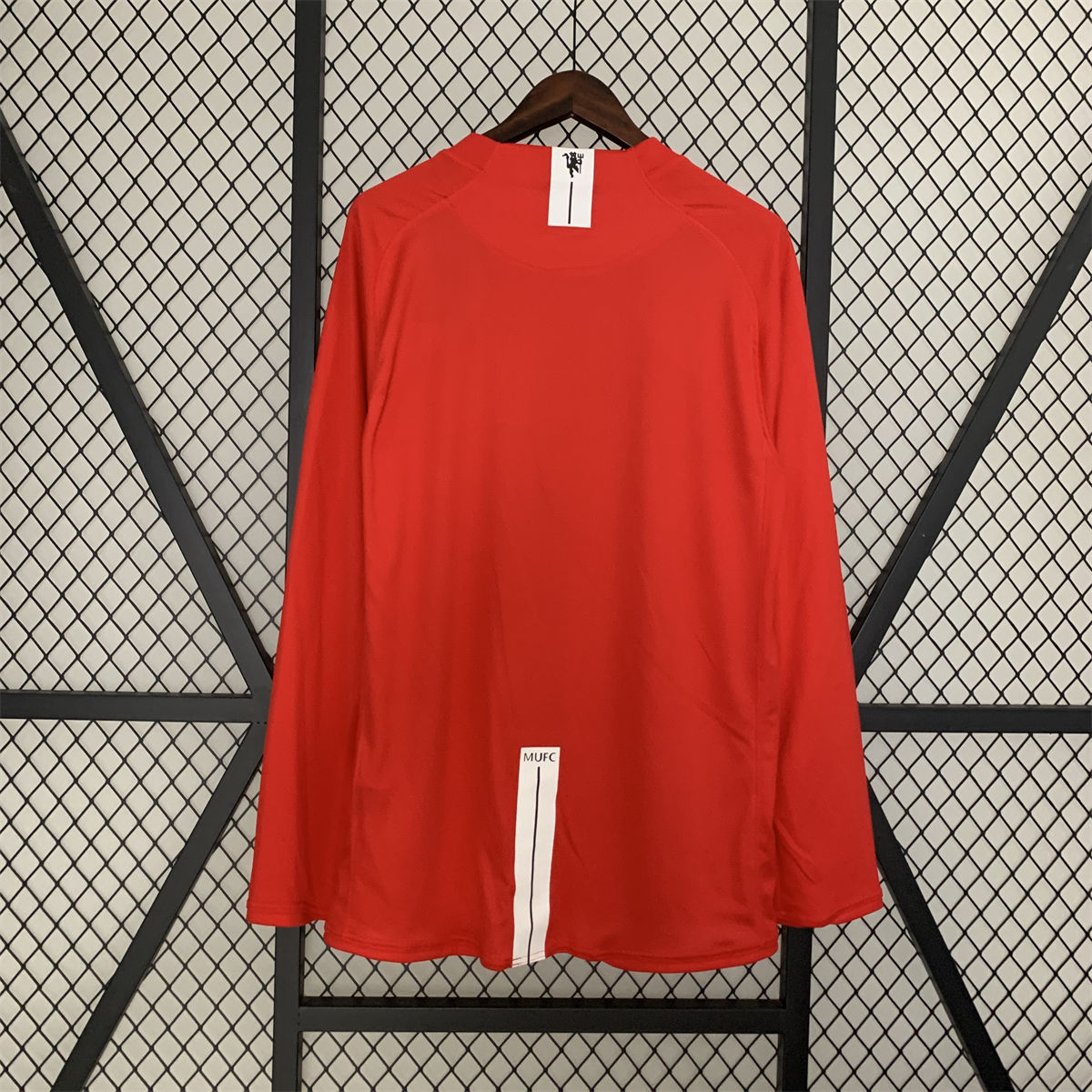 Retro Manchester United 07/08 long sleeve Champions League version home jersey Fan Version