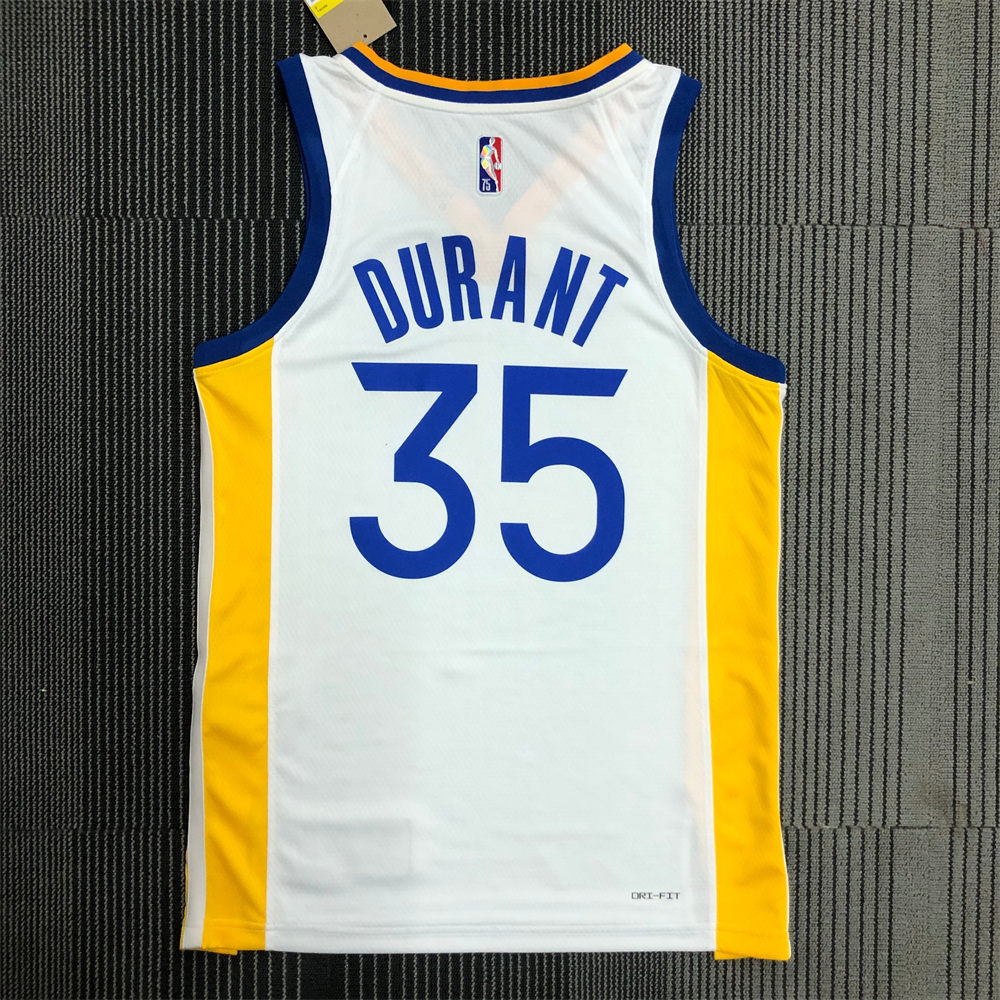 NBA Golden State Warriors V-Neck White Jersey DURANT#35 S-XXL