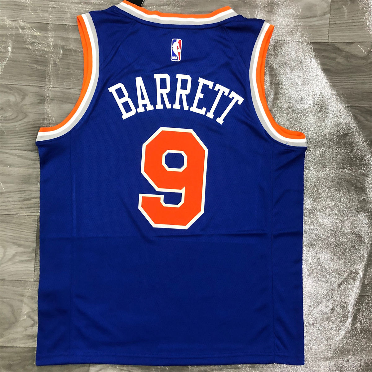 NBA New York Knicks Round Neck Blue jersey BARRETT#9 S-XXL