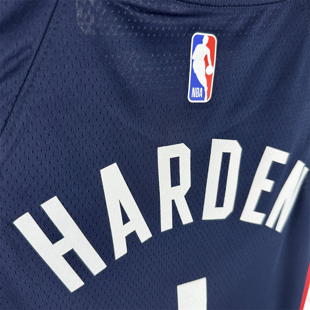 NBA Los Angeles Clippers 2019 City Edition Round Neck dark blue Jersey HARDEN#1 S-XXL