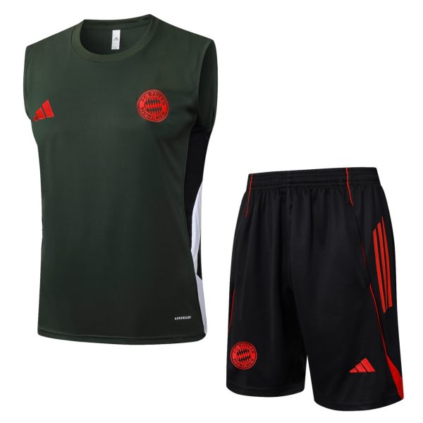 2026 Bayern Munich Dark green Training Set Shirt andShorts