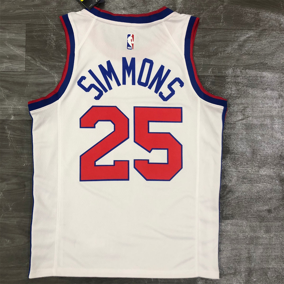 NBA Philadelphia 76ers Round Neck White Jersey SIMMONS#25 S-XXL